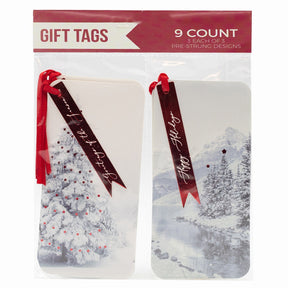 24ct Big Premium Foil Glitter Christmas Holiday String Gift Tags