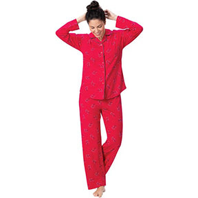 2pc Addison Meadow Womens Boyfriend Pajamas – Smooth Knit