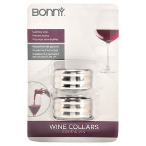 2pk Wine Collars, Catches Drips, Prevents Stains - Fits Most Wine Bottles