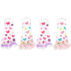 4pk Baby-Little Girl Leg Warmers – Cute Ruffles & Patterns