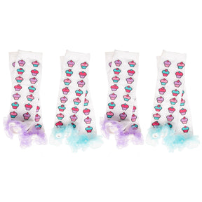 4pk Baby-Little Girl Leg Warmers – Cute Ruffles & Patterns