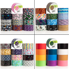 12pk Patterned & Colored Duct Tape By Simply Genius