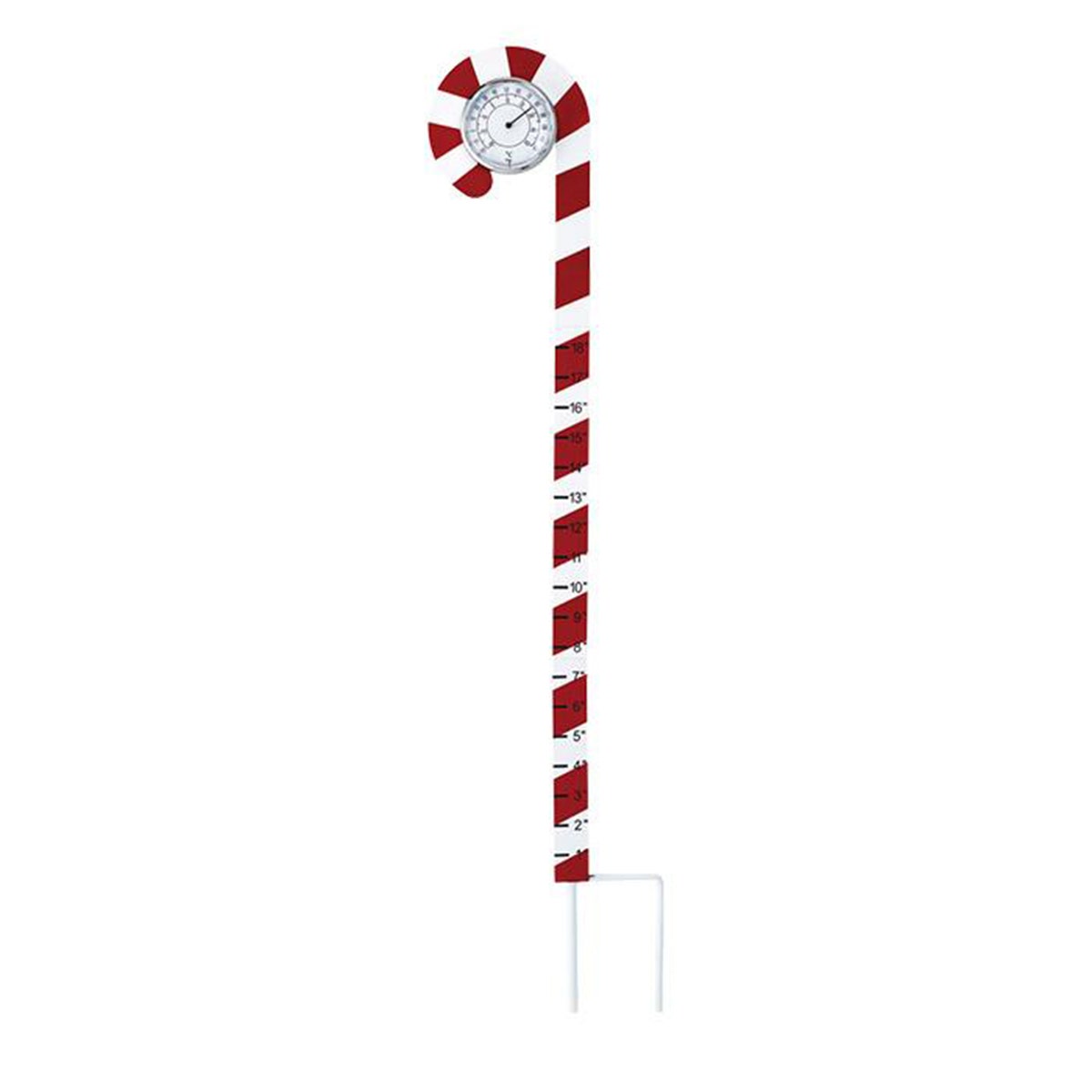 Candy Cane Thermometer & Snow Gauge – Outdoor Holiday Display