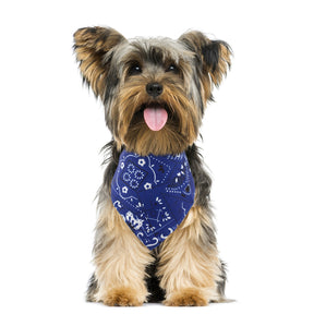 3pk Bandana Dog Collar Accessory – Classic Paisley Pet Bibs (Medium/Large)