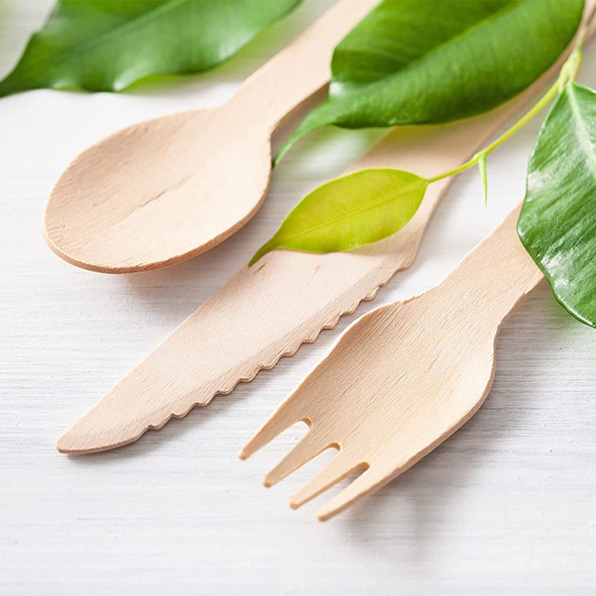 350+ Piece Rasu Wood Cutlery Set – Disposable, Biodegradable