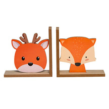 Kid's Wooden Animal Bookends for Bedroom, Playroom or Classroom