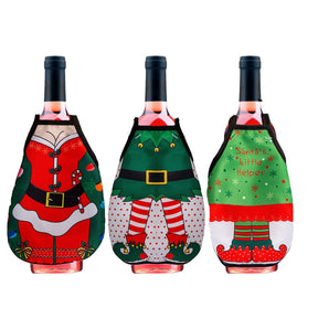 Holiday Bottle Apron for Wine & Beer - Cuter Than A Gift Bag!