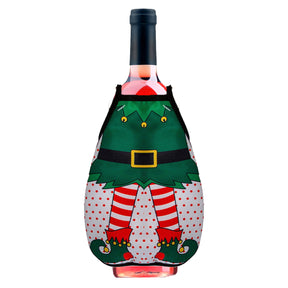 Holiday Bottle Apron for Wine & Beer - Cuter Than A Gift Bag!