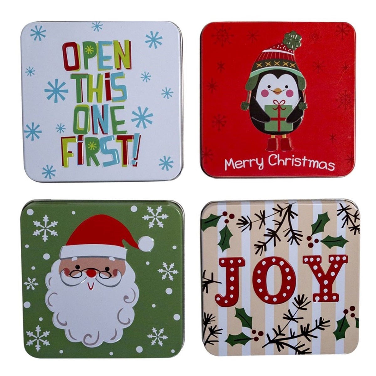 Holiday Gift Card Holder Tin – Festive 3D Christmas Designs