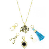 Laura Janelle Encharming 18” Necklace with 4 Mix & Match Charms