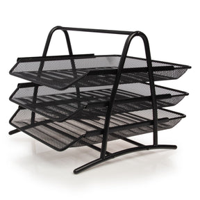Simply Genius Metal Mesh 3-Tier File Tray - Document Organization