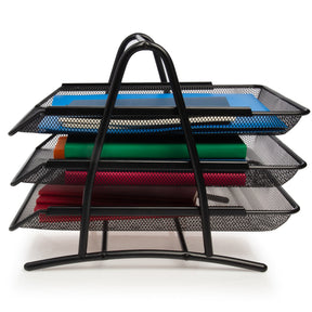 Simply Genius Metal Mesh 3-Tier File Tray - Document Organization