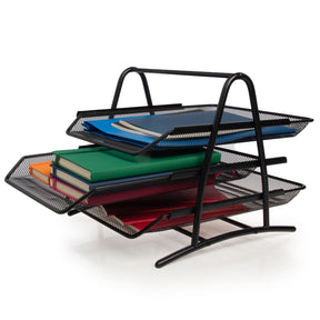 Simply Genius Metal Mesh 3-Tier File Tray - Document Organization
