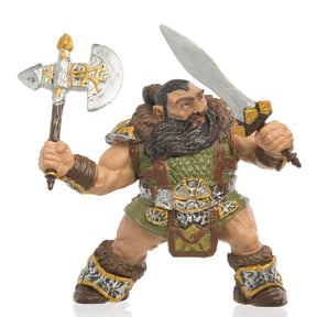 Papo Collectible Toy Figure – Fantasy World, Dwarf Warrior