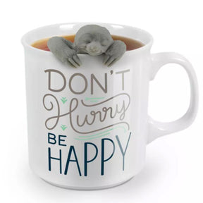 Fred Sloth Tea Infuser & 16oz Ceramic Mug Set - Microwave Safe