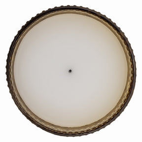 4pk Flameless Flickering LED Wax Pillar Candles - Amber Glass