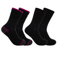 2pk Women’s Merino Wool Blend Socks - Heavyweight Hiking Crew