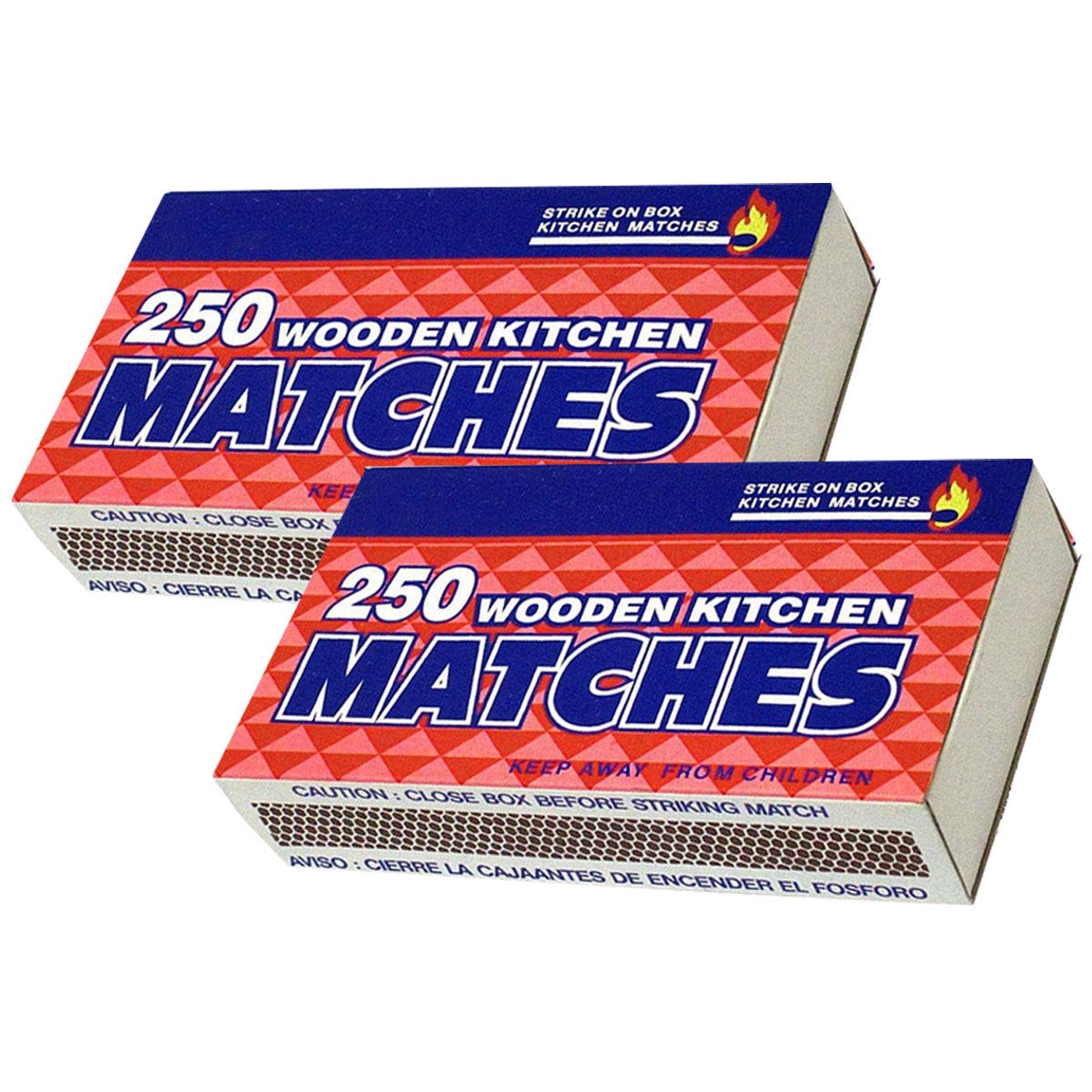 500ct Flare Wooden Kitchen Matches – Strike On Box