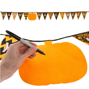 10ft Happy Halloween Pennant Banner – DIY Jack-O-Lantern