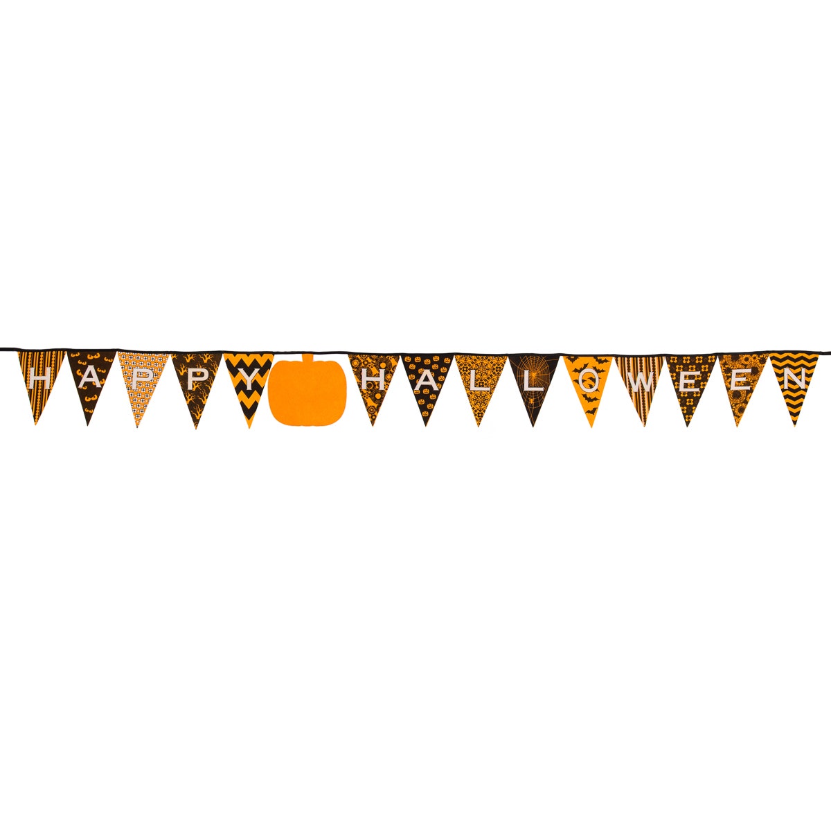 10ft Happy Halloween Pennant Banner – DIY Jack-O-Lantern