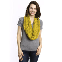 Women’s Cable Knit Infinity Scarf By Tickled Pink – Soft, Versatile