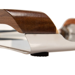 Savora Stainless Steel Bar-Serving Tray - Acacia Wood Handles