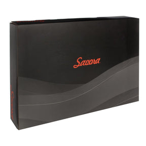 Savora Stainless Steel Bar-Serving Tray - Acacia Wood Handles