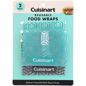 2pk Cuisinart Reusable Wraps with Velcro for Sandwiches & More