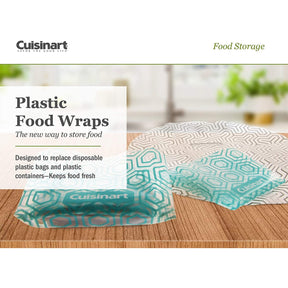 2pk Cuisinart Reusable Wraps with Velcro for Sandwiches & More