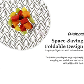 2pk Cuisinart Reusable Wraps with Velcro for Sandwiches & More