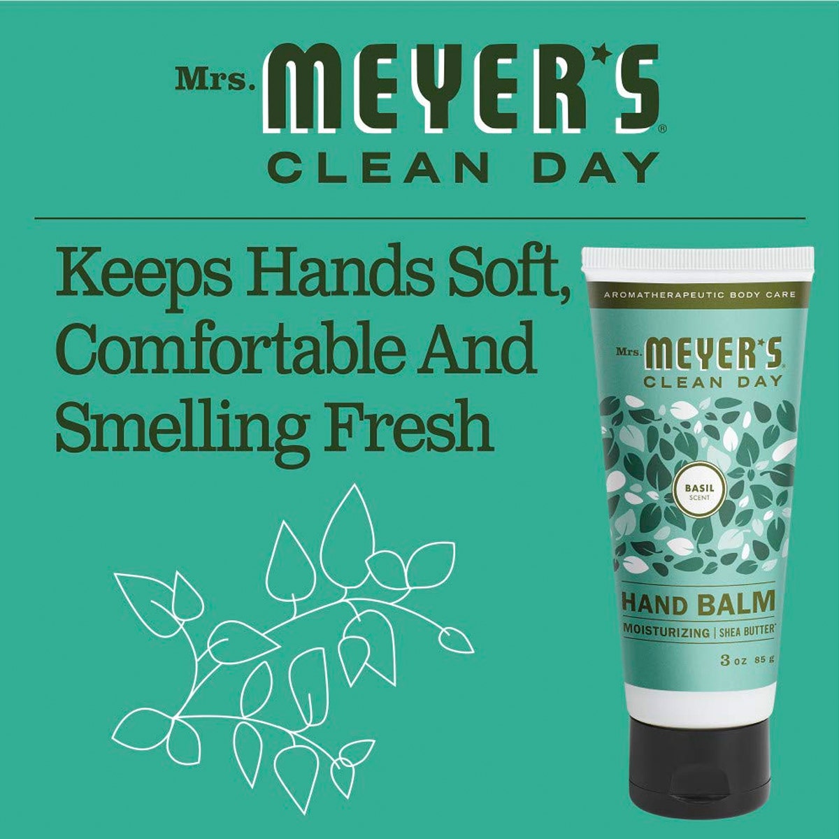 3pk Mrs. Meyer's Hand Balm Moisturizing Shea Butter Lotion – Basil