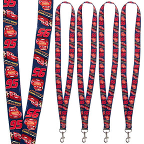 4pk Disney Character Lanyard Keychains With Lobster Clasps
