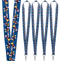 4pk Disney Character Lanyard Keychains With Lobster Clasps