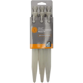 Zinx Interlocking Pegs 9” Tent Stakes – Glow-In-The-Dark