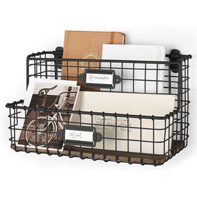 Spectrum Vintage File & Letter Holder – Wall Mount Or Countertop