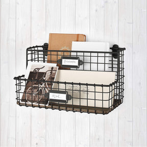Spectrum Vintage File & Letter Holder – Wall Mount Or Countertop