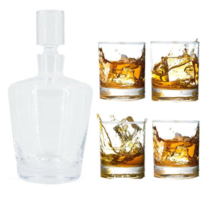 5pc Mikasa Donovan Decanter Set – European Lead-Free Crystal