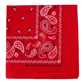 22” Classic Style 100% Cotton Bandana – Versatile Headwear