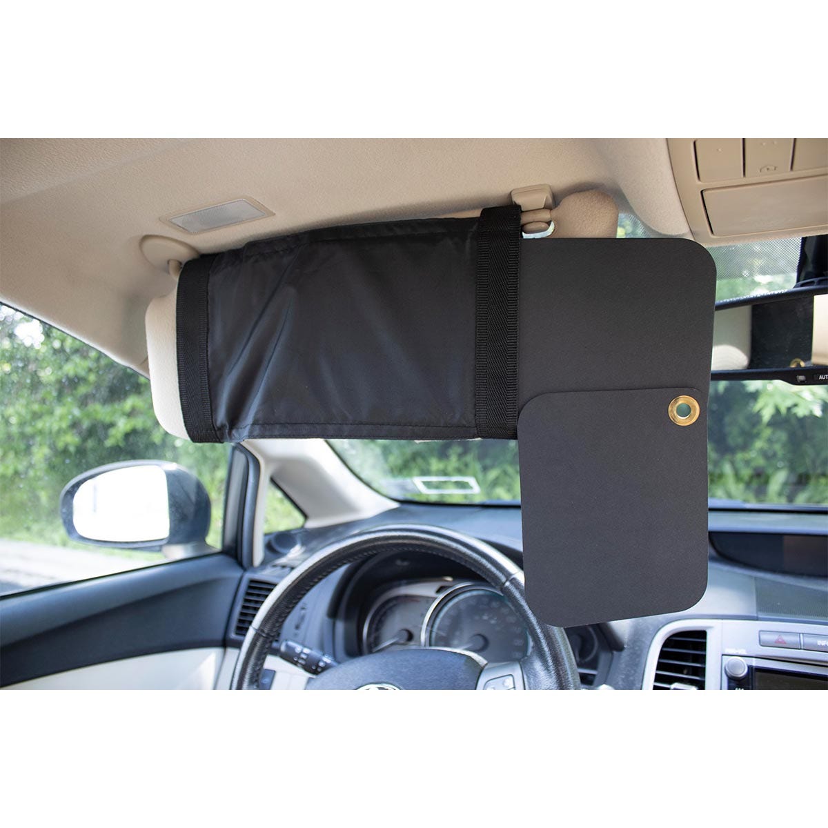 Add-On Sun Visor – Rotates To Block Sunlight, Hook & Loop Strap