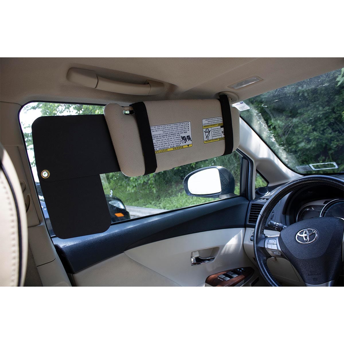 Add-On Sun Visor – Rotates To Block Sunlight, Hook & Loop Strap