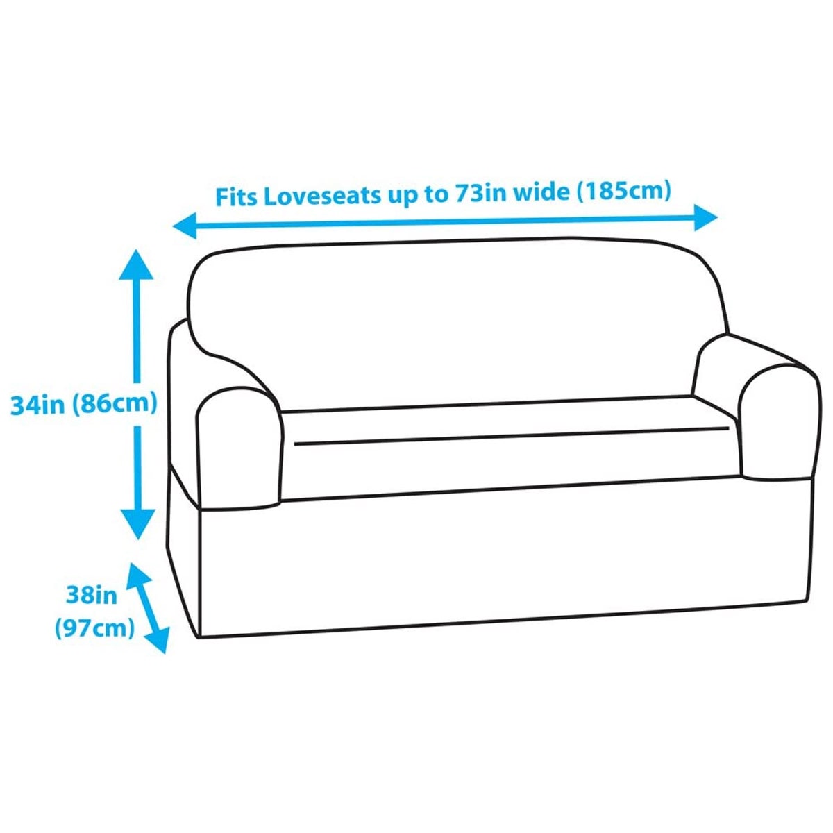 Maytex Smart Cover Torie Slipcover – Fits Loveseat & Small Couch