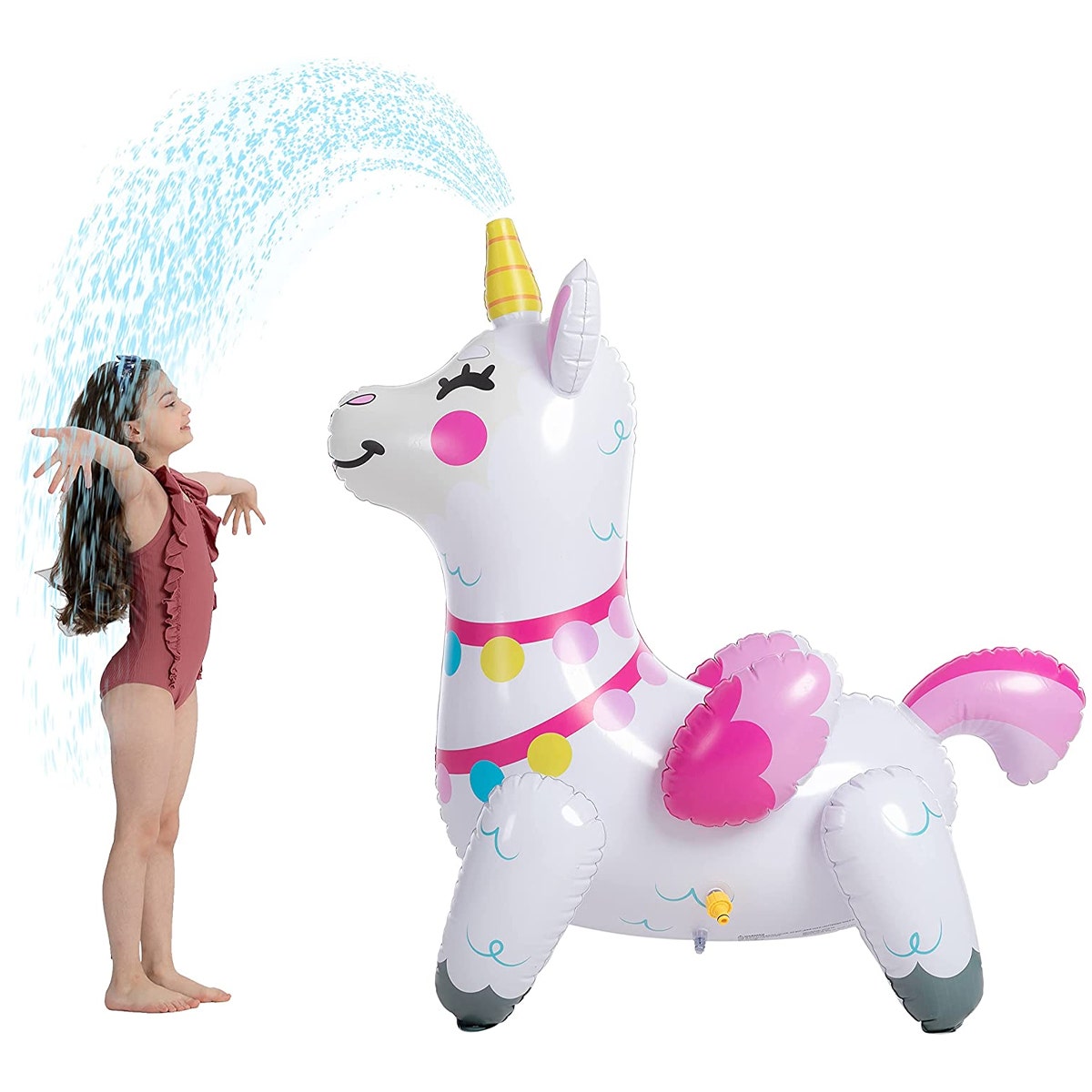 Llamacorn Llama Unicorn Inflatable Sprinkler – 45 Inches Tall!