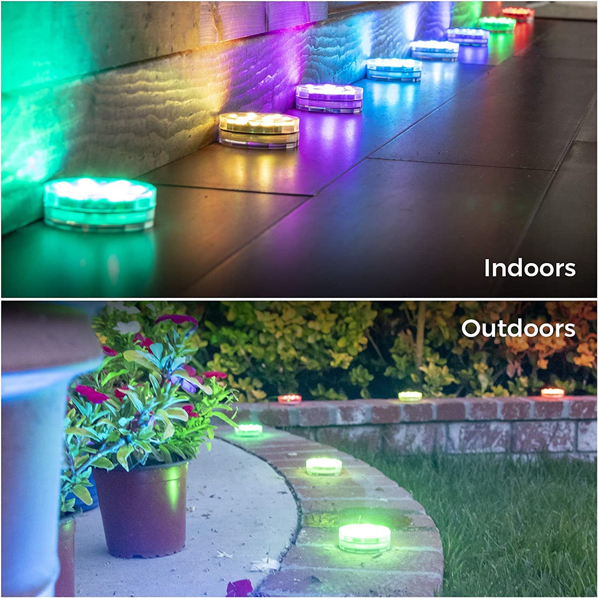4pk EFX Submersible LED Lights With Remote Waterproof Underwater Color Changing