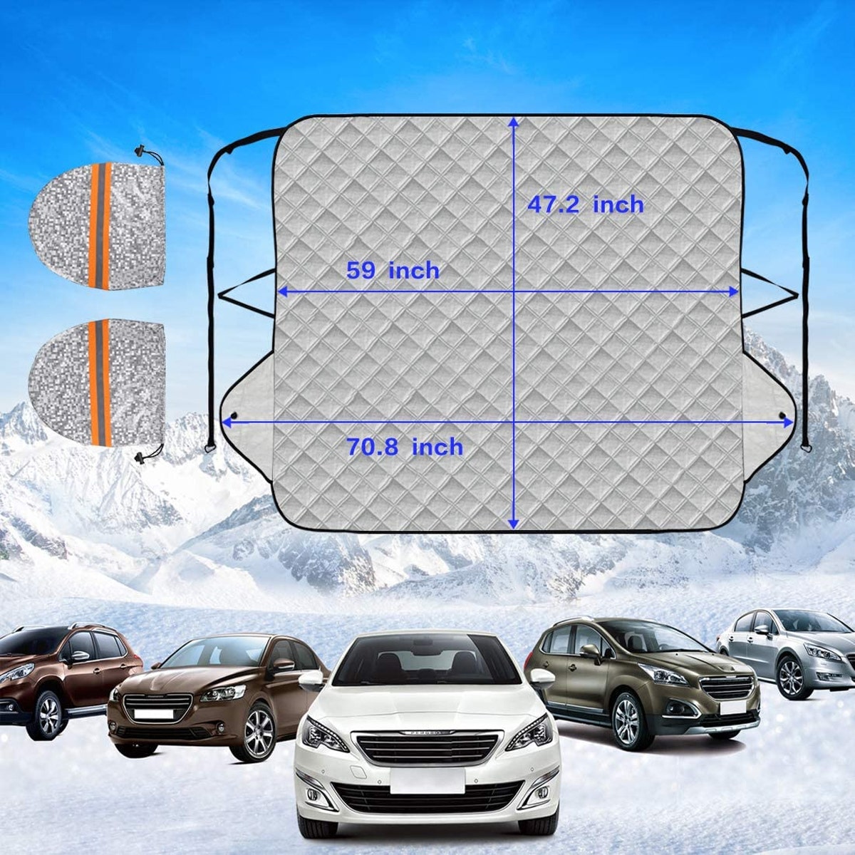 Premium Snow Windshield Cover by Glare Guard,Car Windshield Snow