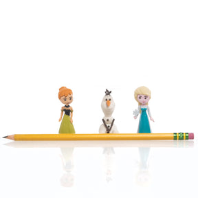 Disney Frozen Collectible Eraser Case With 3 Movie Characters & Play Scene