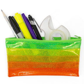 Zipper Pouch Storage For Pens, School Supplies – Glitter Colors!