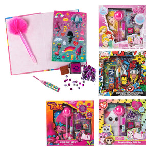 Kids Stationery & Diary Sticker Stamp Gift Sets - Fun Characters!