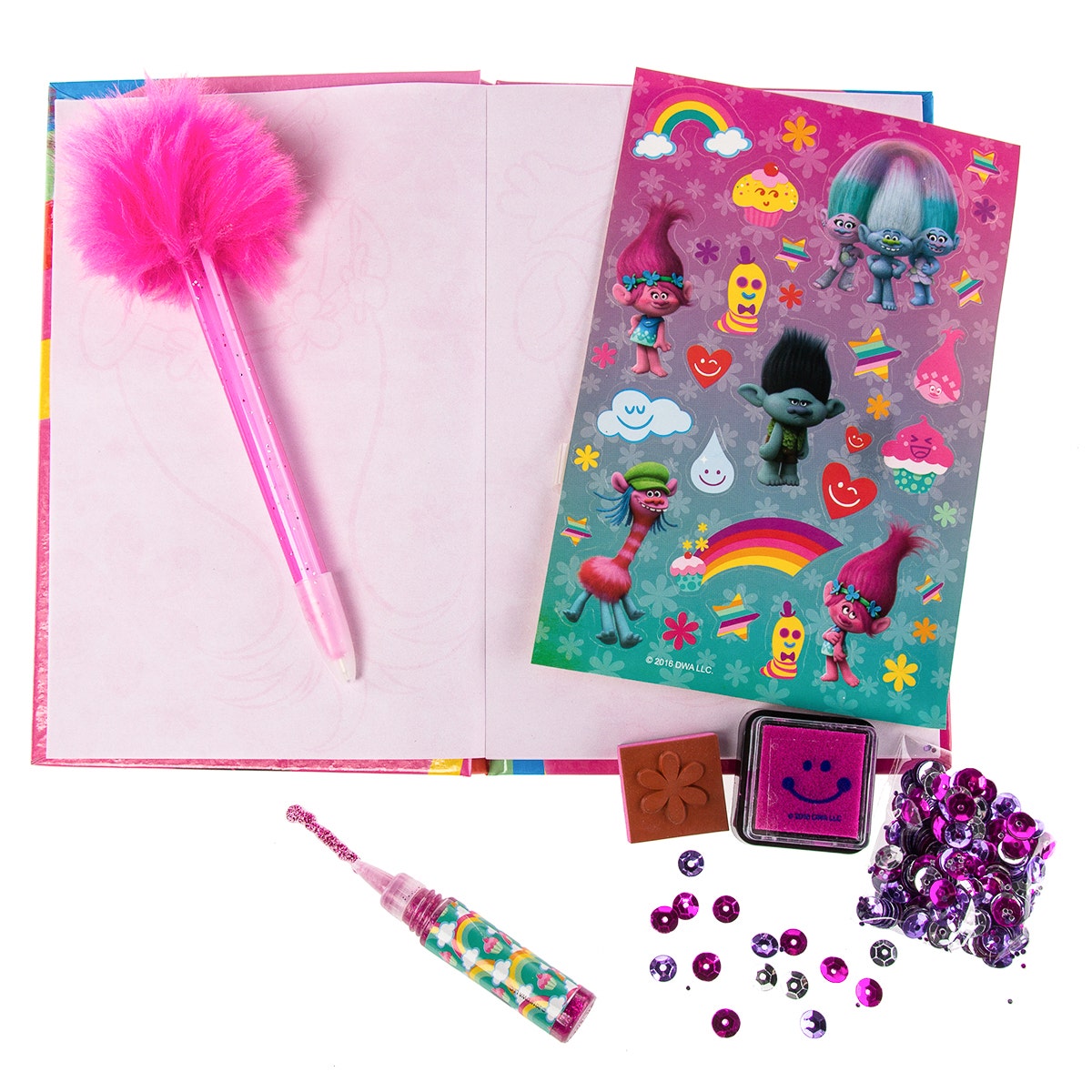 Kids Stationery & Diary Sticker Stamp Gift Sets - Fun Characters!