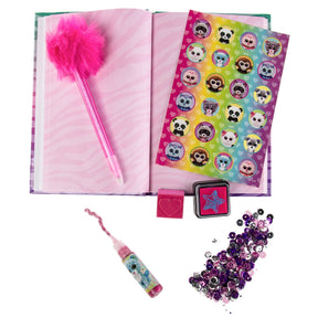 Kids Stationery & Diary Sticker Stamp Gift Sets - Fun Characters!