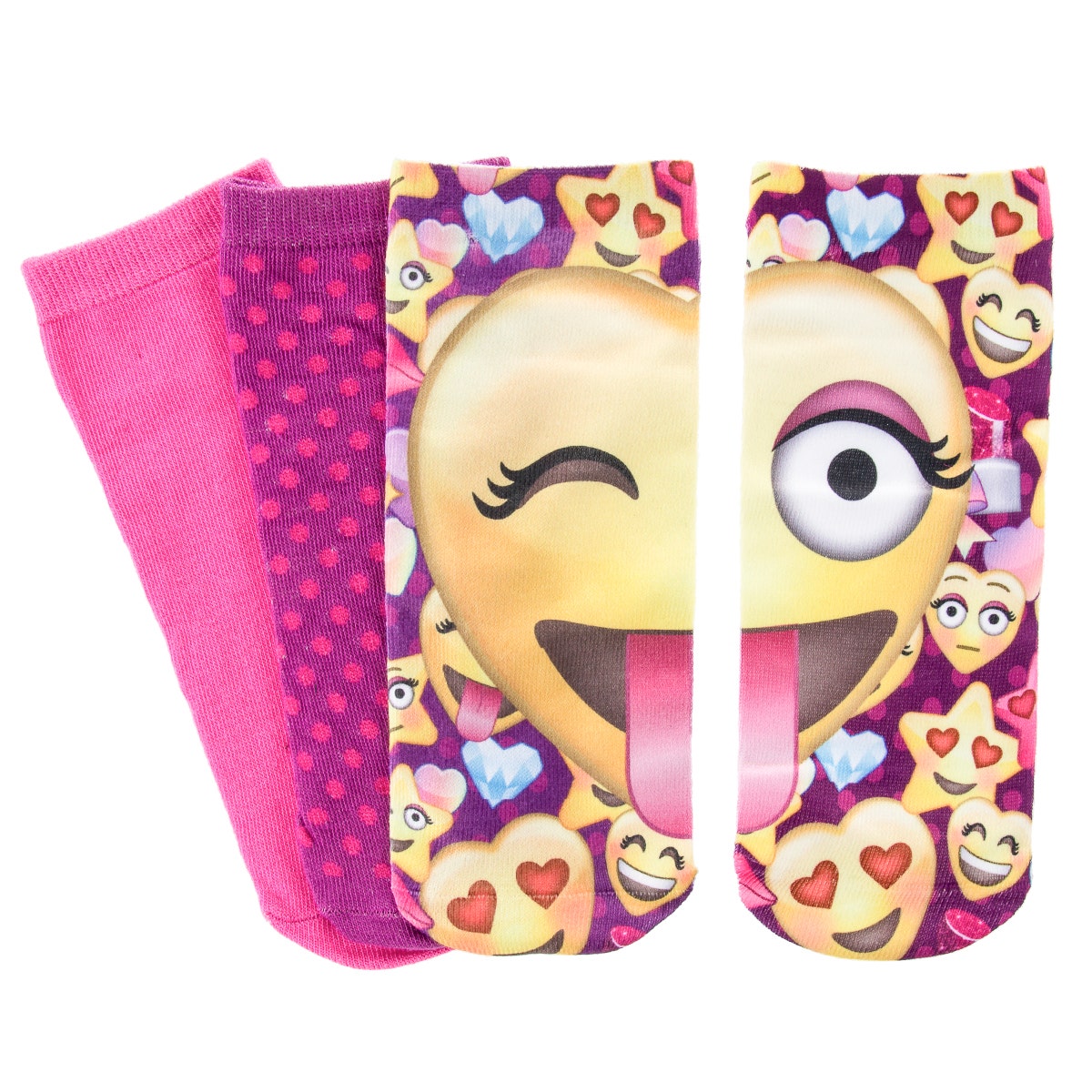 3 Pairs Women’s Ankle Socks By Fashion Angels – Emojis & Fun!